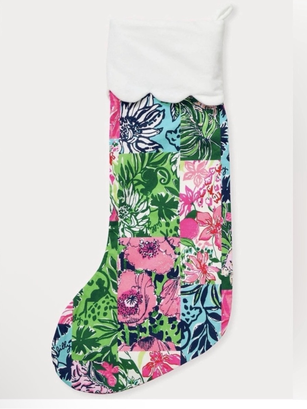 Limited Edition Lilly Pulitzer Christmas stocking in multi party punch OS